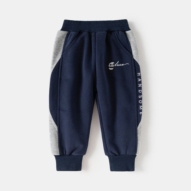 Spring and Autumn Children's Clothing, Thick Pants for Boys, Loose Jogger Sweatpants, Casual Pants for Young Children, Sports Pants, Long Pants