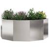 Plant Pot Silver 90 x 90 x 35 cm Stainless Steel