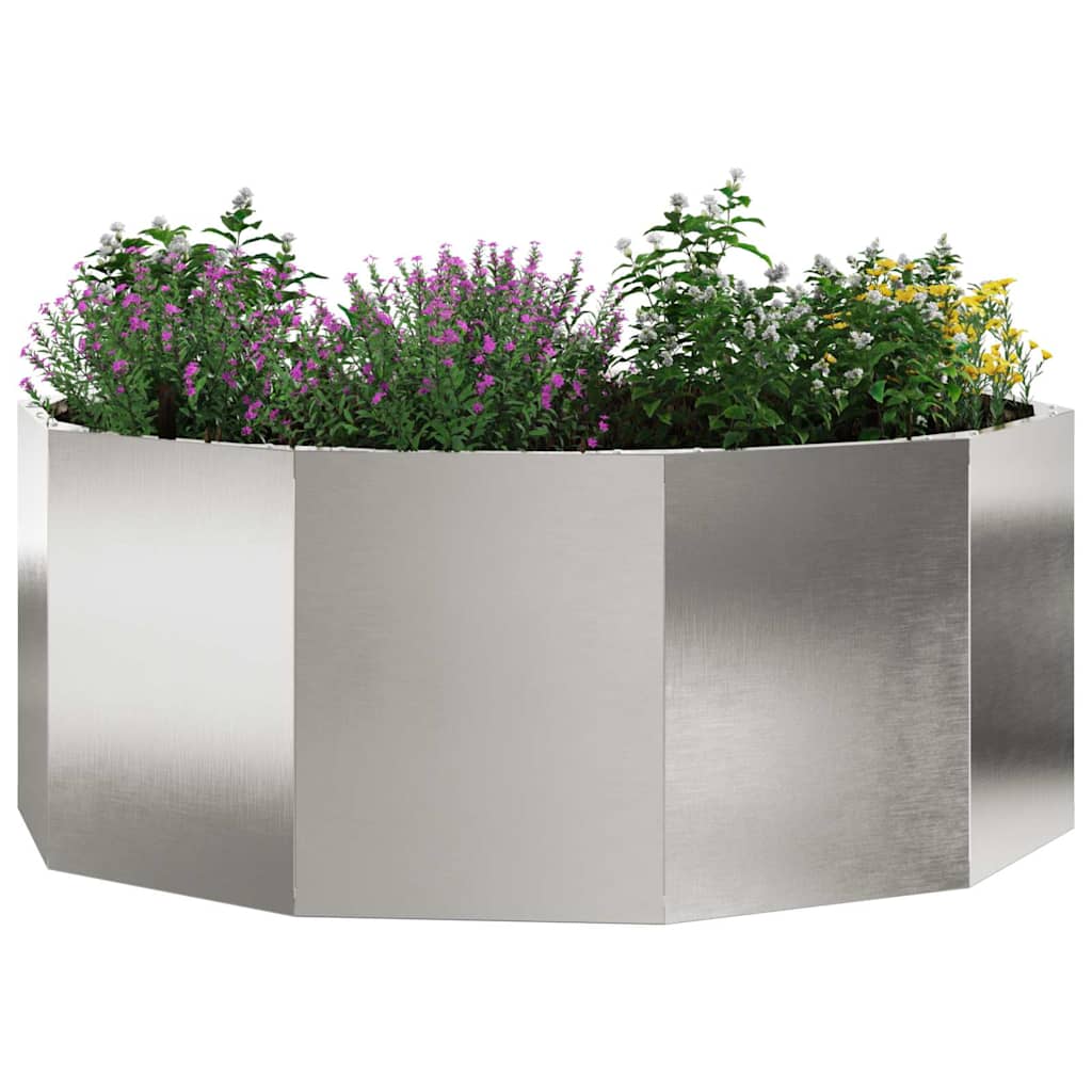 Plant Pot Silver 90 x 90 x 35 cm Stainless Steel
