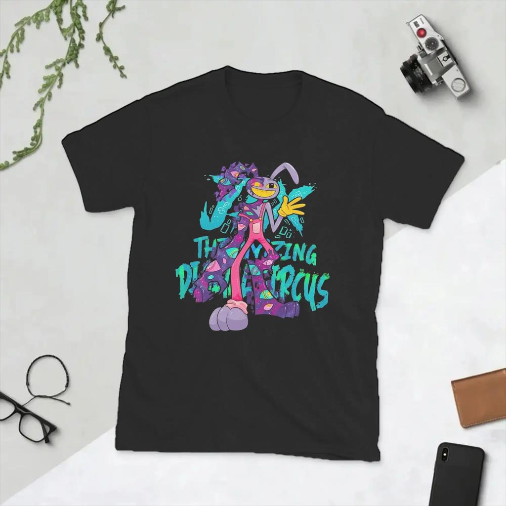Cartoon Digitals Circus T-Shirt Men Jax and Big Hammer Novelty 100% Polyester Tee Shirt Crewneck Short Sleeve T Shirt Gift Tops