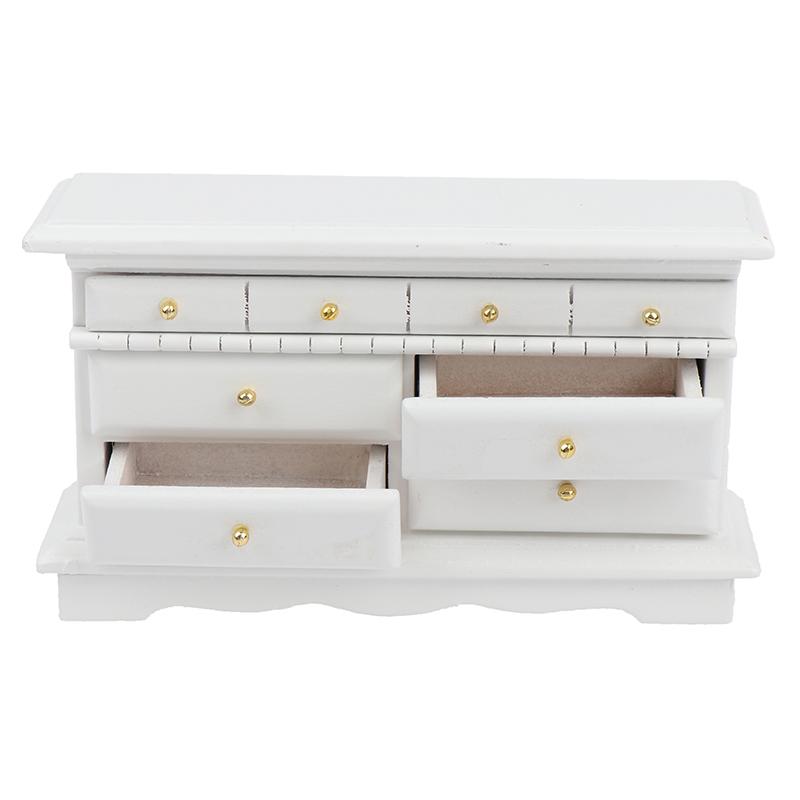 1:12 Dollhouse Miniature Bedroom Side Cabinet Dresser Furniture Accessories