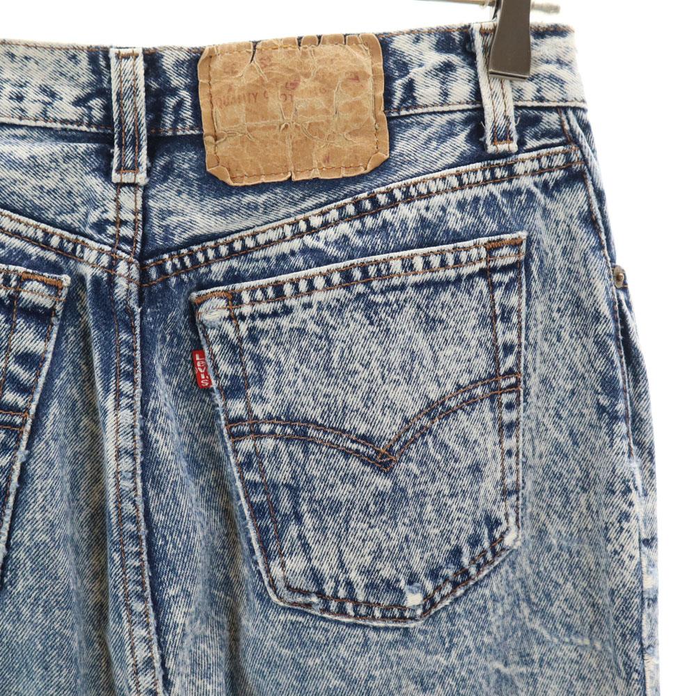 Levi's 80er Jahre Made in USA Alte chemische zulaufende Jeans 11 Eisblaue Jeans Damen Gebraucht