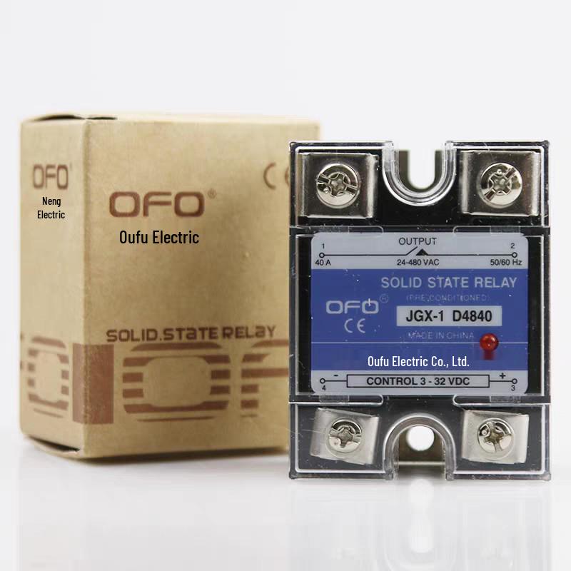 

Однофазне твердотільне реле Oufu OFO JGX-1 D4840/D4825/D4860/D4880 Керування постійним струмом на змінний струм D4810