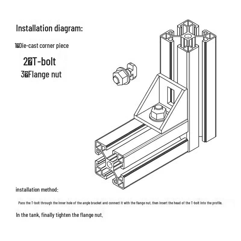 30 Series Aluminum Profile Corner Connector