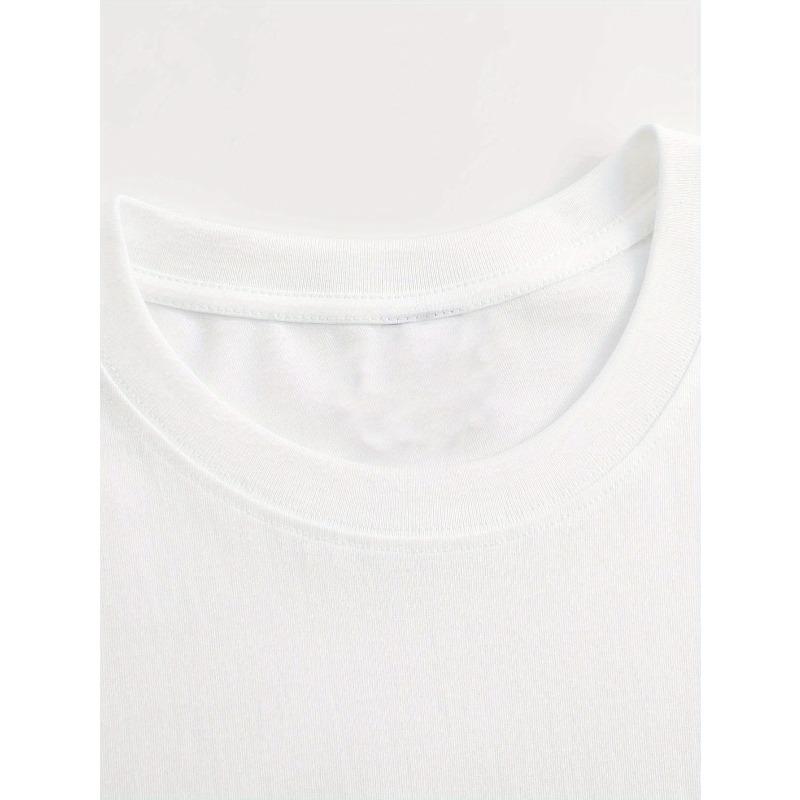 European Size Fashion Letter Anime Print Women'S Round Neck T-Shirt | Simple Design, Comfortable and Breathable