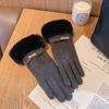 Gloves for Women In Winter Plus Velvet Thickened Warm and Cute Cycling Cold Proof Cycling Windproof Touch Screen Skiing