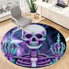 1pc SkeletoN Art Office Round Area Rug, Indoor Mat Suitable ForOffice, Under Office Chairs Bedroom Living Room Home Decor, Room Deco,  N47