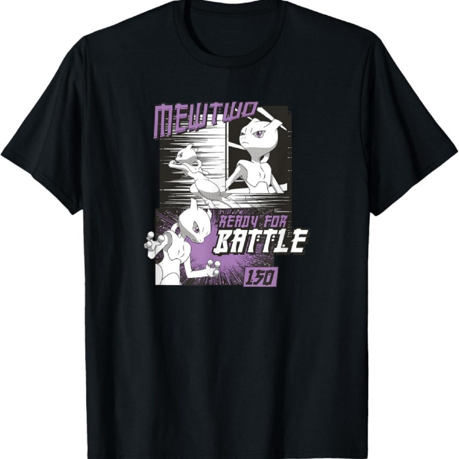 

Pokémon - Mewtwo Ready For Battle T-Shirt XXXXXL чорний