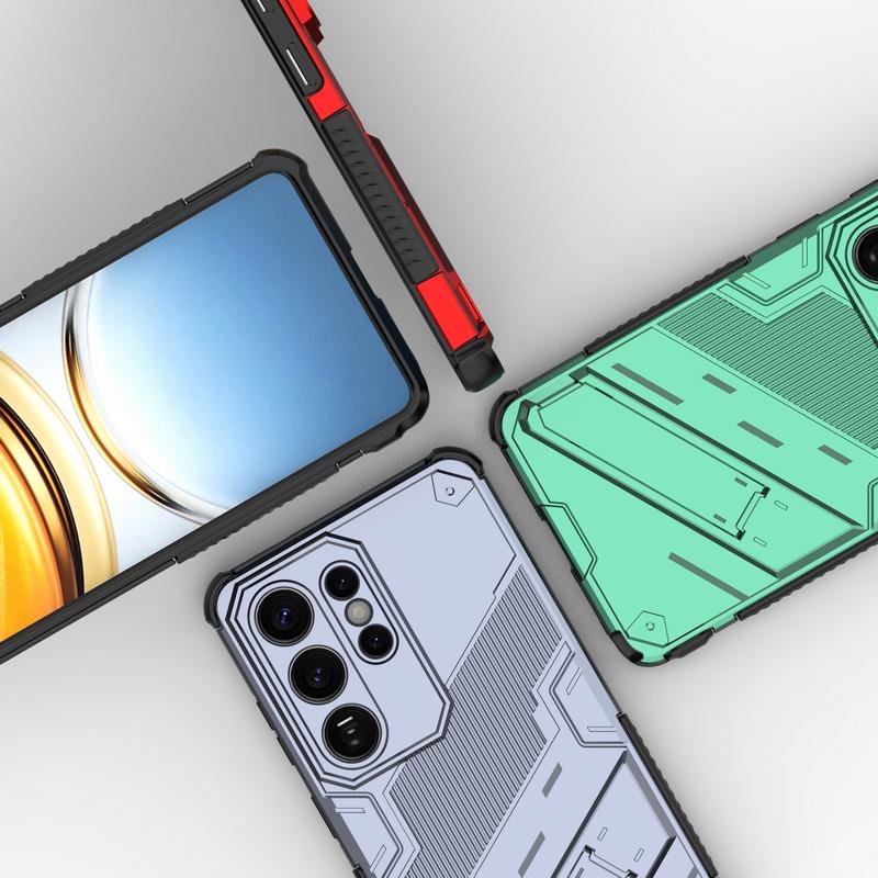 Shockproof Armor Stand Case For Samsung Galaxy S26 Ultra S25 Edge S24 Plus S23 FE A15 A25 A35 A54 A55 A16 A26 A36 A56 5G Hidden Phone Holder Cover