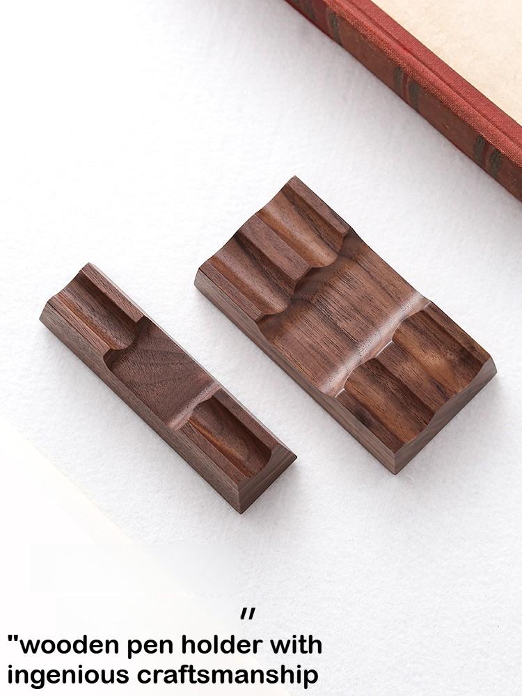 Walnut Wood Pen Holder Stand Desk Organizer Office Supply for Dip Pen Fountain Pen Rest Desk Accessories Office School Supplies