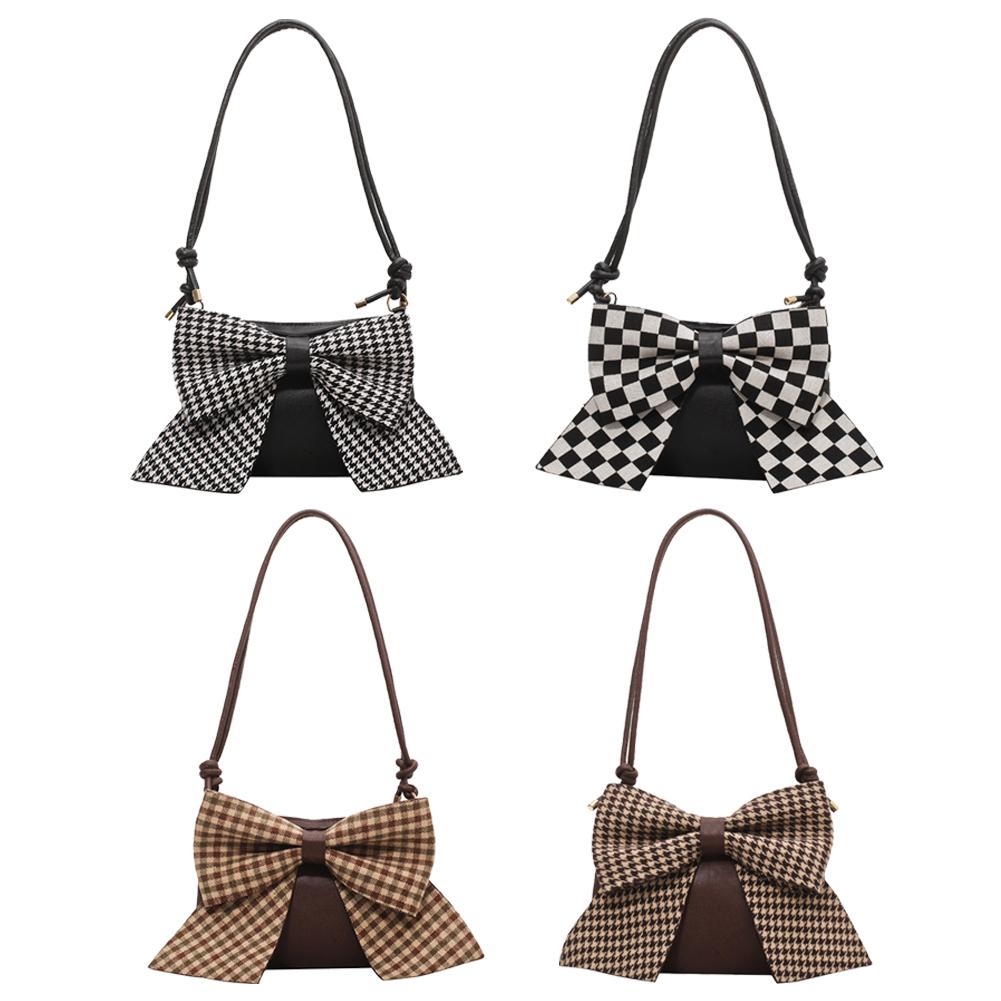 Buy Women PU Leather Bow Design Shoulder Bag Lady Zipper Casual