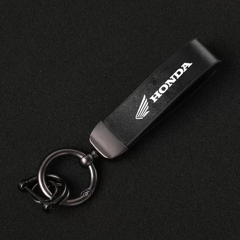 High-Grade Leather Motorcycle Keychain Keyring For Honda CBR 125R 954 600 650F 650R 1100XX 1000F CBR 600RR 1000RR AccessoriesOW3