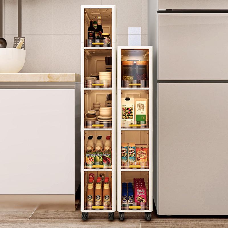 Multi-layer Flip-top Storage Cabinet for Kitchen, Bathroom, or Living Room