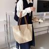 New New Woven One-color Woven Bag Fashionable Shoulder Straw Bag Casual Women's Bag Beach Bag
