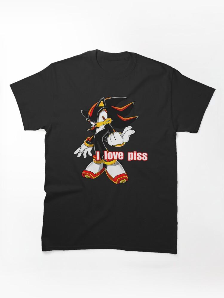 Sonic the Hedgehog Shadow The Hedgehog I Love Piss Classic T-Shirt
