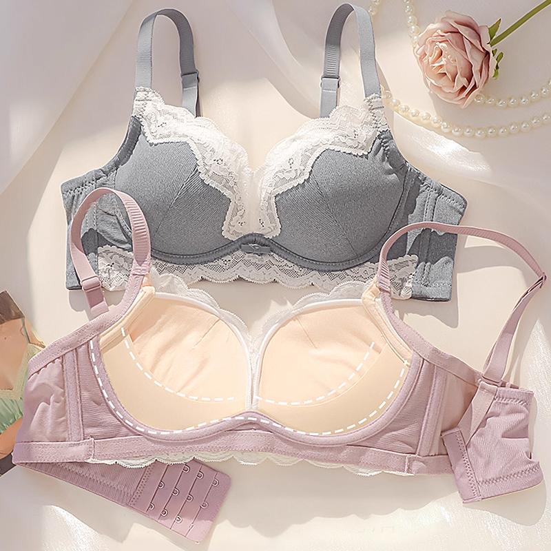 Sutiã Push Up FallSweet para Mulheres Sutiãs Sem Fio Roupa Íntima Fofa Sutiã Confortável Sutiãs para Meninas Lingerie Sexy para Senhoras 32AB-38AB