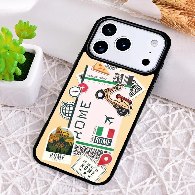 BOARDING PASS Phone Case for iPhone 17 Air 16 15 11 12 14 13 Pro Max Shockproof Cover