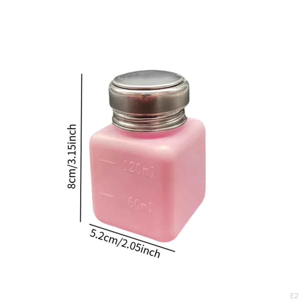 Alcohol Pump Dispenser Bottle for Makeup Remover In Pink