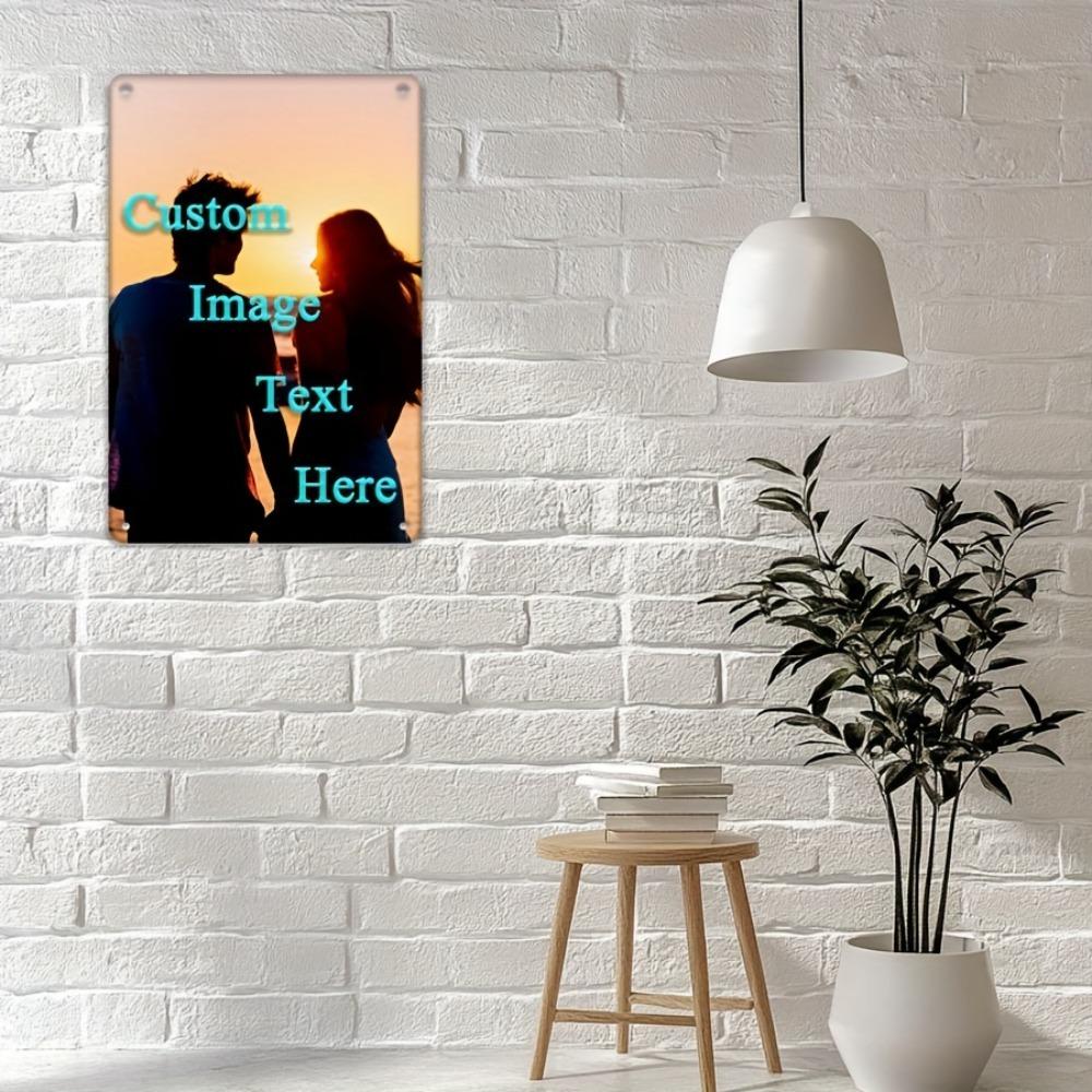 Custom Photo Metal Wall Art 8x12in Vintage Tin Sign Home Office Decor