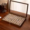 Jewelry Box with Partitions Ring Storage Box, Durable Wood Compartmentalized Design, Soft Neat And Orderly Velvet Interior Multi-grid Organizer,