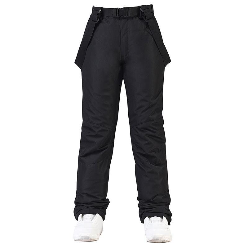Unisex Winter Windproof Ski Bib Pants - Warm & Thickened for Outdoor Snowboarding
