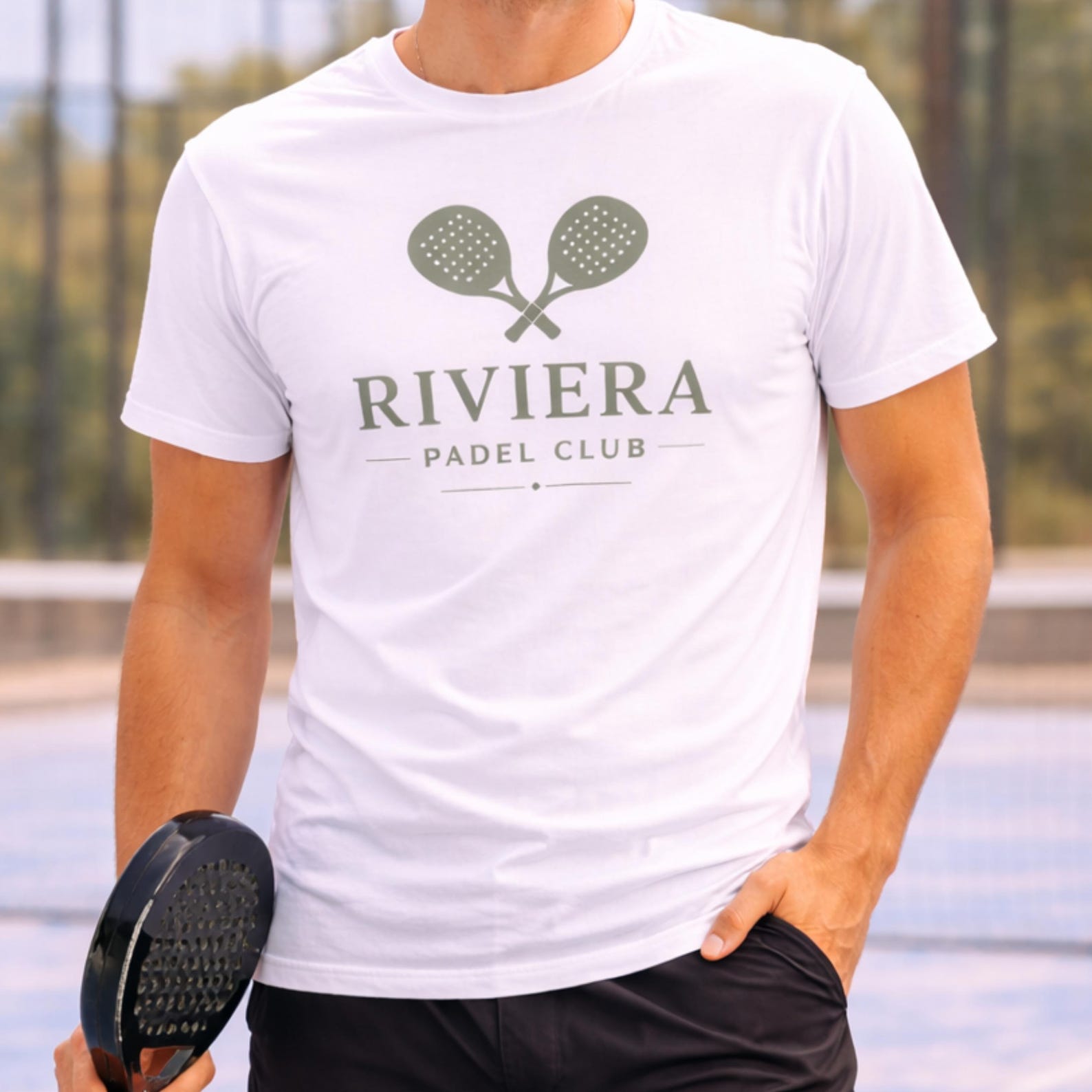 Riviera Padel Club T-Shirt | Unisex Padel Shirt | Tennis Style Tee | Minimal Sport T-Shirt | Padel Clothing Men Women | Summer Graphic Tee 3XL