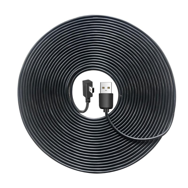 

595cm USB2.0 to Mini USB Charging Cable Power Only, Left Angle Connector, Perfect for Car DVR and Navigation 1