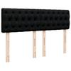 Vidaxl Continental Bed With Mattress, Black, Fabric 140X200 Cm