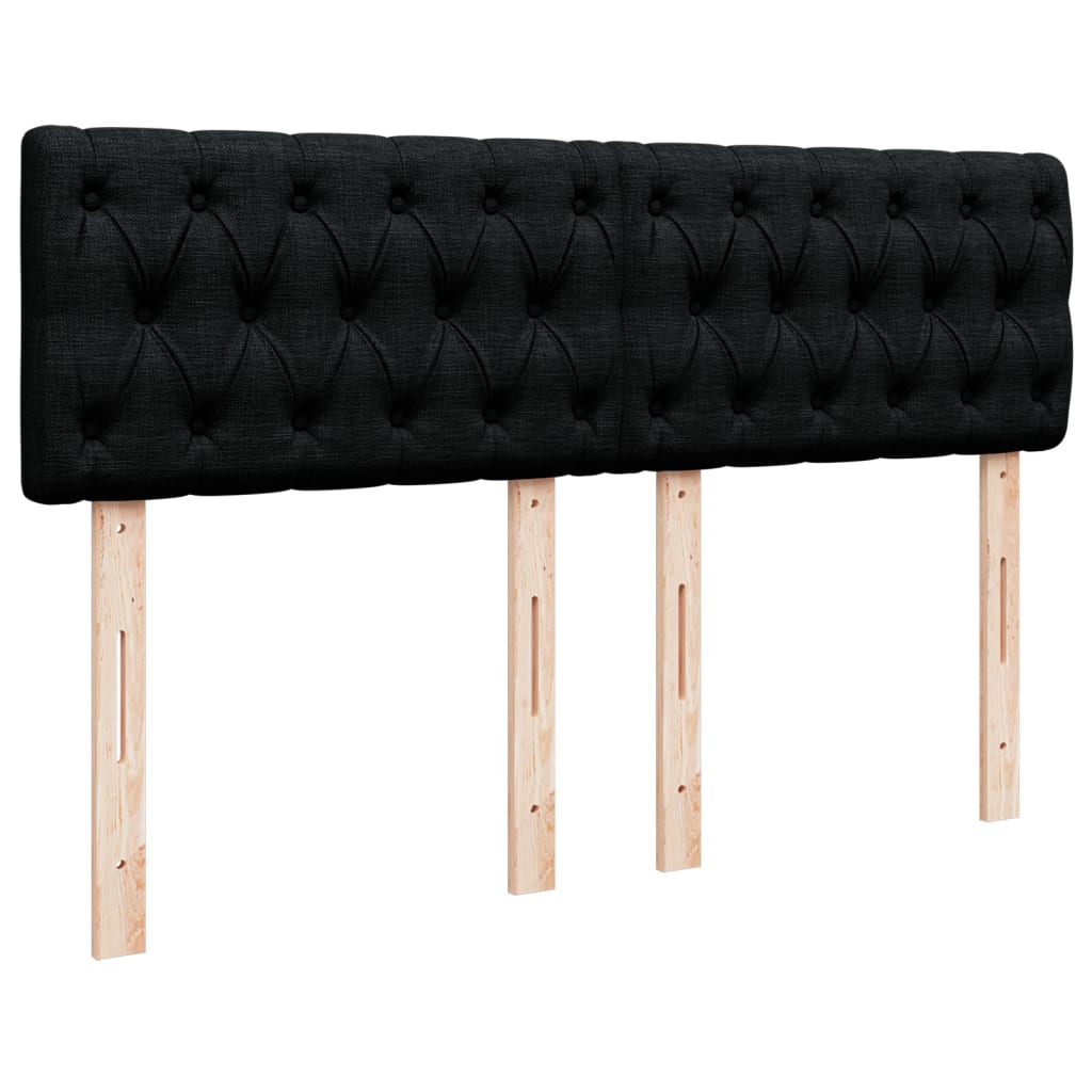 Vidaxl Continental Bed With Mattress, Black, Fabric 140X200 Cm