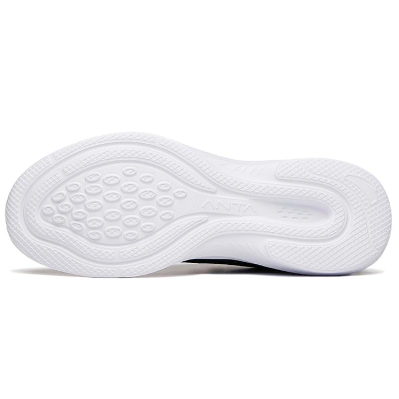 Anta Cushioning Breathable Wear-Resistant Slip-Resistant Low-Top Running Shoes Men's Black Sneakers 112125570S-1