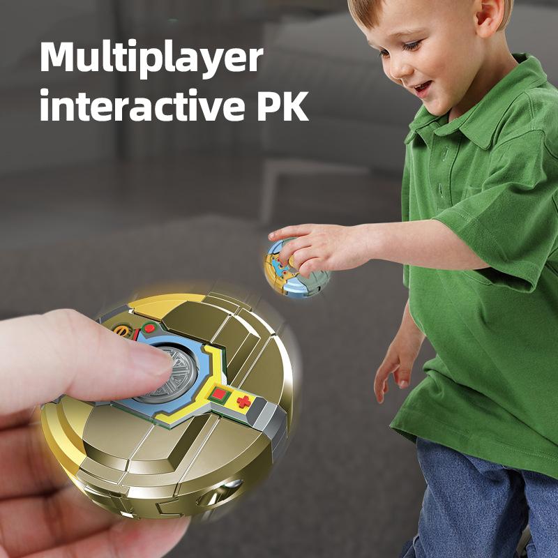 Deformation Robot Fingertip Gyro Decompression Toy Creative New Special Rotating Cool Deformation Gyro