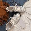 Silver Women's 2 Spring and Autumn New Versatile Lightweight Soft Sole Trend Casual Shoes Sports Little White Shoes