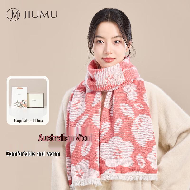 JIUMU Women s Autumn/Winter Wool Knit Scarf One Size