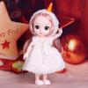 16CM Mini Movable 21Jointed Doll Girls Toy 3D Big Eyes BJD Princess Full Outfits  Dresses  Collection Childrens Doll Gift