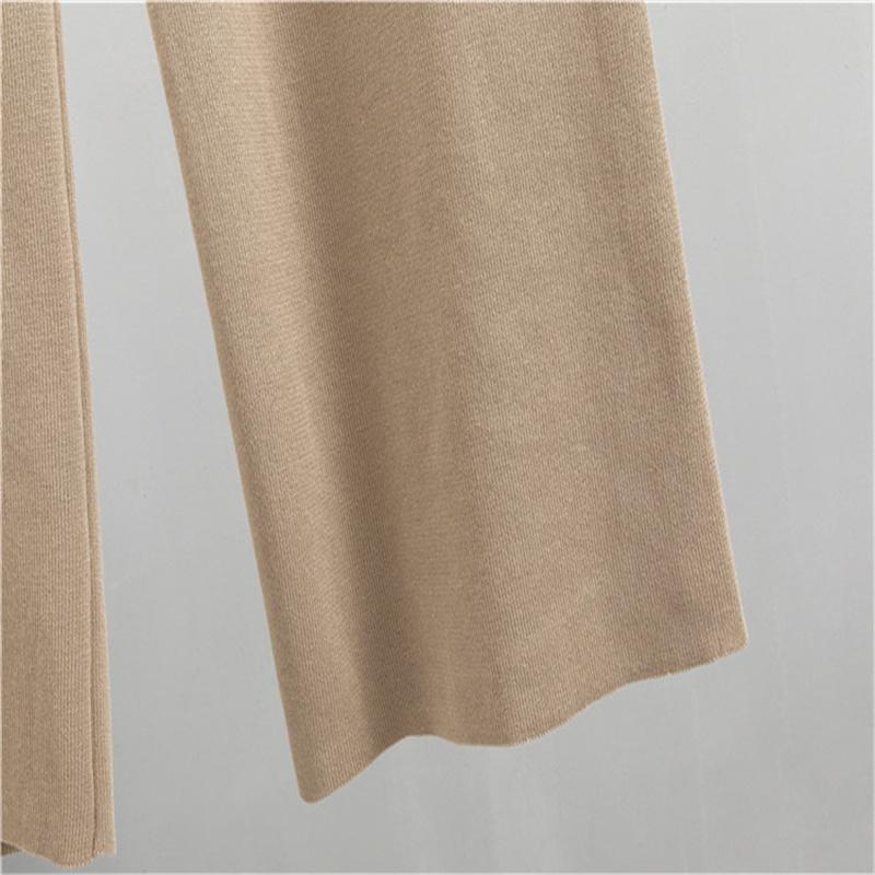 Autumn And Winter Women's Knitted Suit Cardigan Camisole Wide Leg Pants Suit