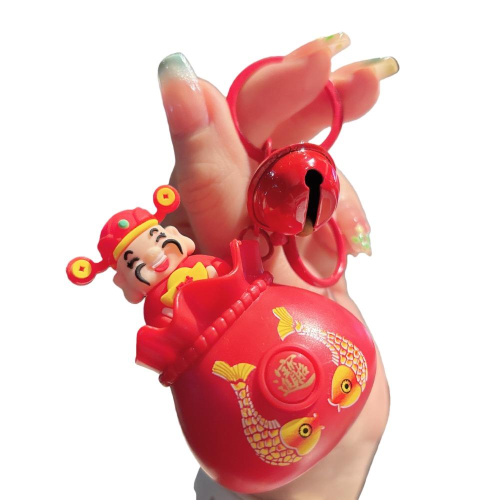 

Blessing Bag Wealth God Voice Keychain Chinese New Year God of Longevity Pendant Hanging Accessory красный