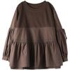 Women's Stitching T-shirt Western Style Age-reducing Lace-up Doll Shirt Top
