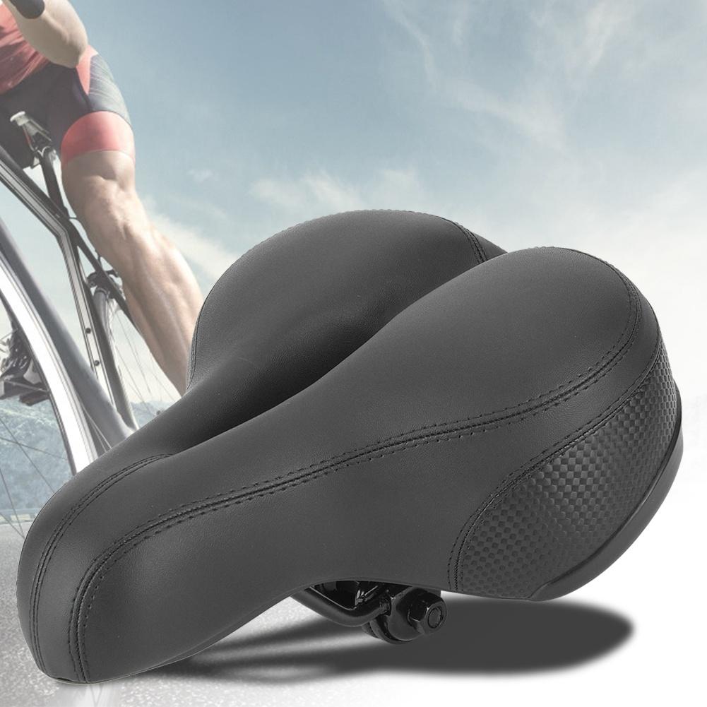 Ergonomic Mountain Bike Cushion Seats Reflective Strip Cycling Bicycle Saddle Pad Black