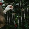 12 stk Krystall Jule Istapp Ornamenter til Trehenging Klare Akryl Istapp Ornamenter til Jul Nyttår Helligdag Bryllup Vinterfest Dekor
