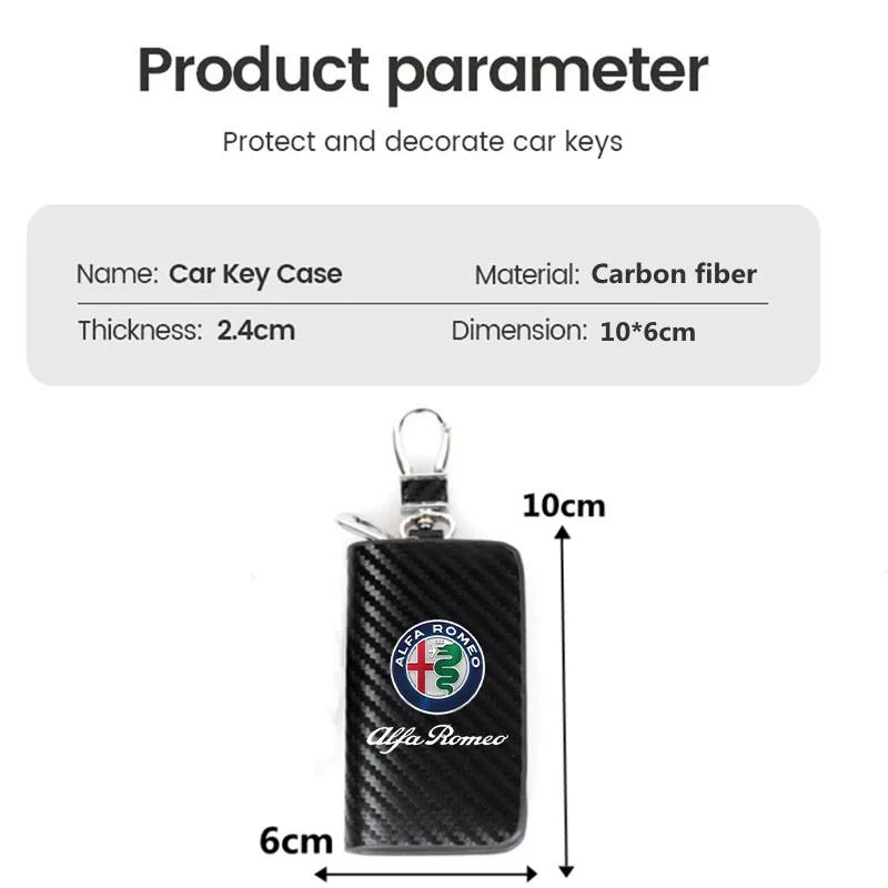 Car Sticker For Alfa Romeo 159 147 Carbon Filber Car Key Case Keys Full Cover Protection Shell Bag For Alfa Romeo Giulietta 159 zj2