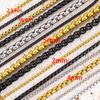 1Meter Fashion Long Box Chain Necklace Stainless Steel Basic Punk 2mm to 5mm Thick Chains Jewelry Gift for Men Women Wholesale