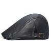 Men Leather Beret Cap Elderly Progressive Cap Newsboy Caps for Men Peaked Cap Driver Ivy Hat