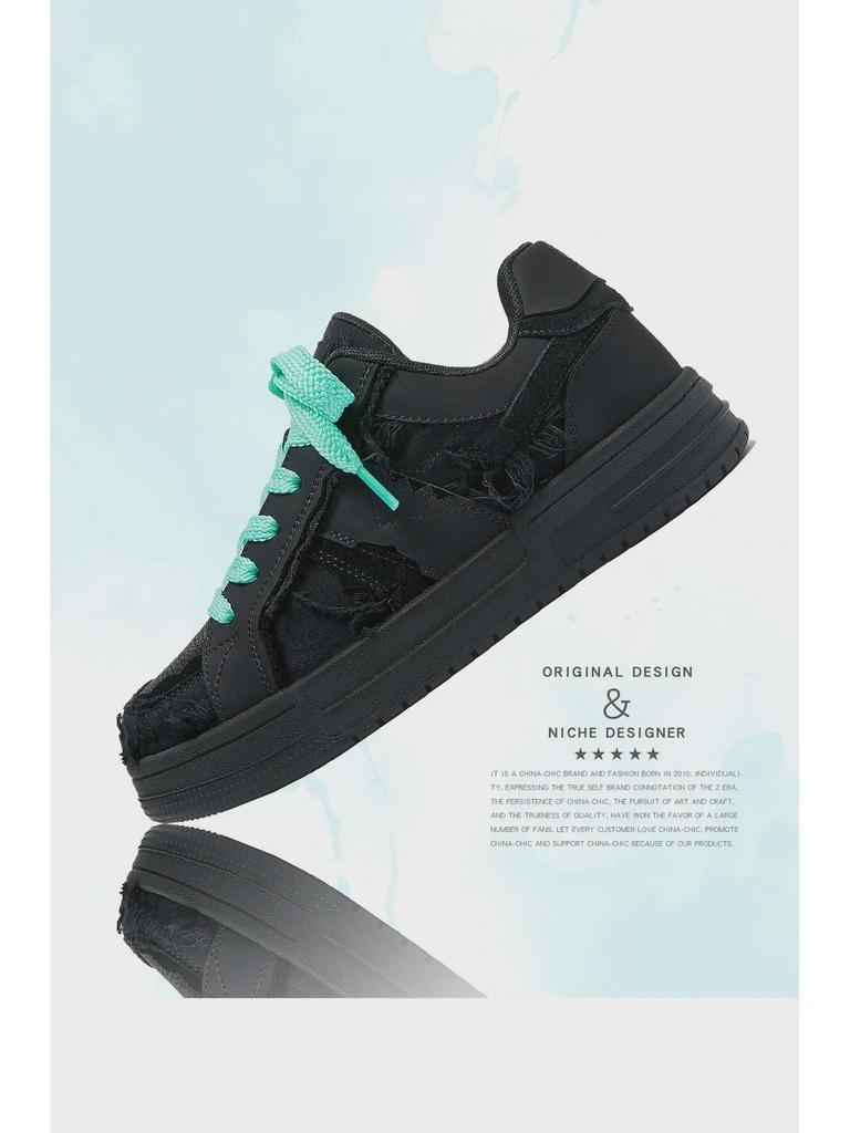 Black Warrior Mint Mambo Street Trend Unisex Low-Top Sneakers