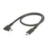 Cable Connector Heavy Duty 50cm USB Gen 2 4K60Hz DP Alt Mode 100W USB Power Delivery Aramid Fiber Reinforced Male To Male Black Sync PD Charging Right
