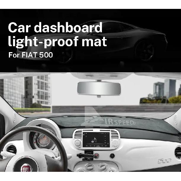 Flanell Armaturenbrettabdeckung Für Fiat 500 2008-2023 Abarth 595 2012 2013-2023 Linkslenker Rechtslenker Auto Armaturenbrett Sonnenschutzmatte Teppichpolster Zubehör