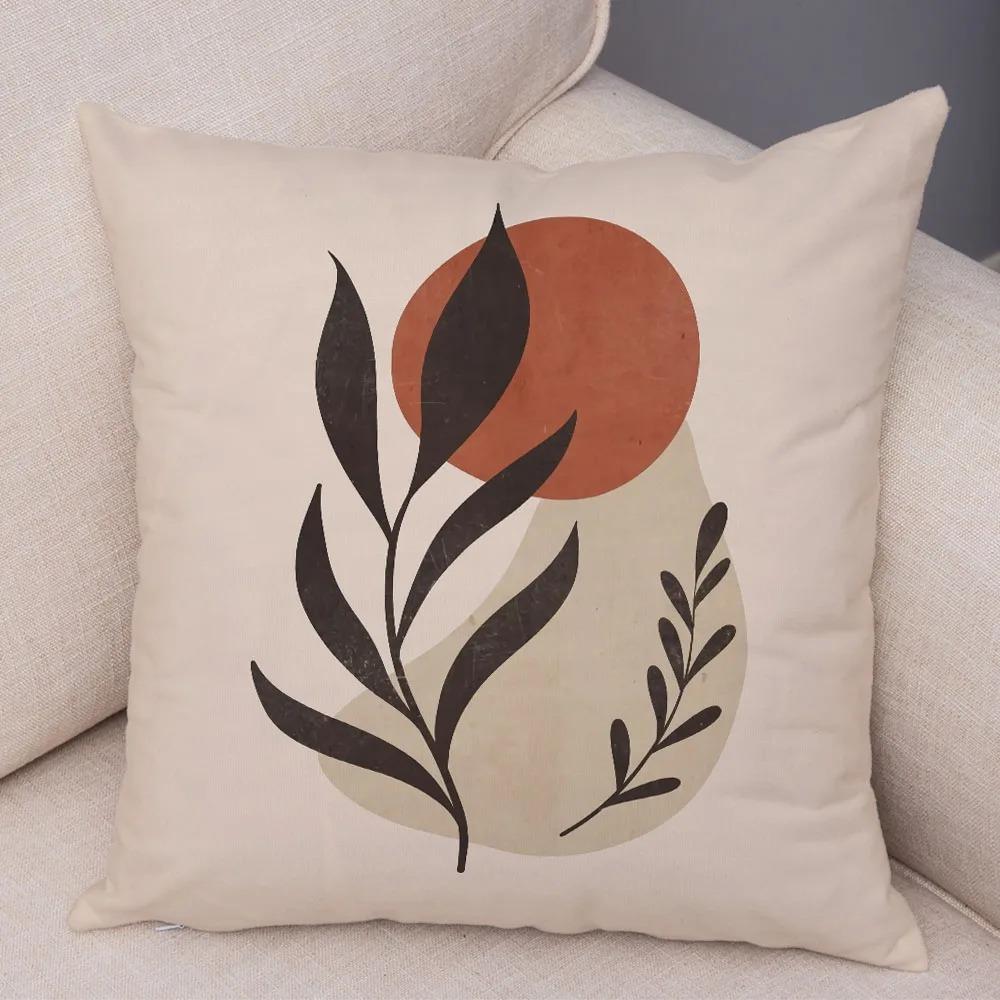 Simple Illustration Style Pillowcase Interior Decoration Office Living Room Home Pillowcase
