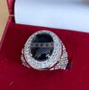 Black Onyx Oval Cut Gemstone With 925 Sterling Silver Ring For Men's #173 JL375723546864