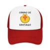 Buen Camino de Santiago Compostela Peregrino Sun Hats FeUnisex Unisex Mesh Trucker Hat Sunscreen Outdoor Gym Baseball Cap Gift