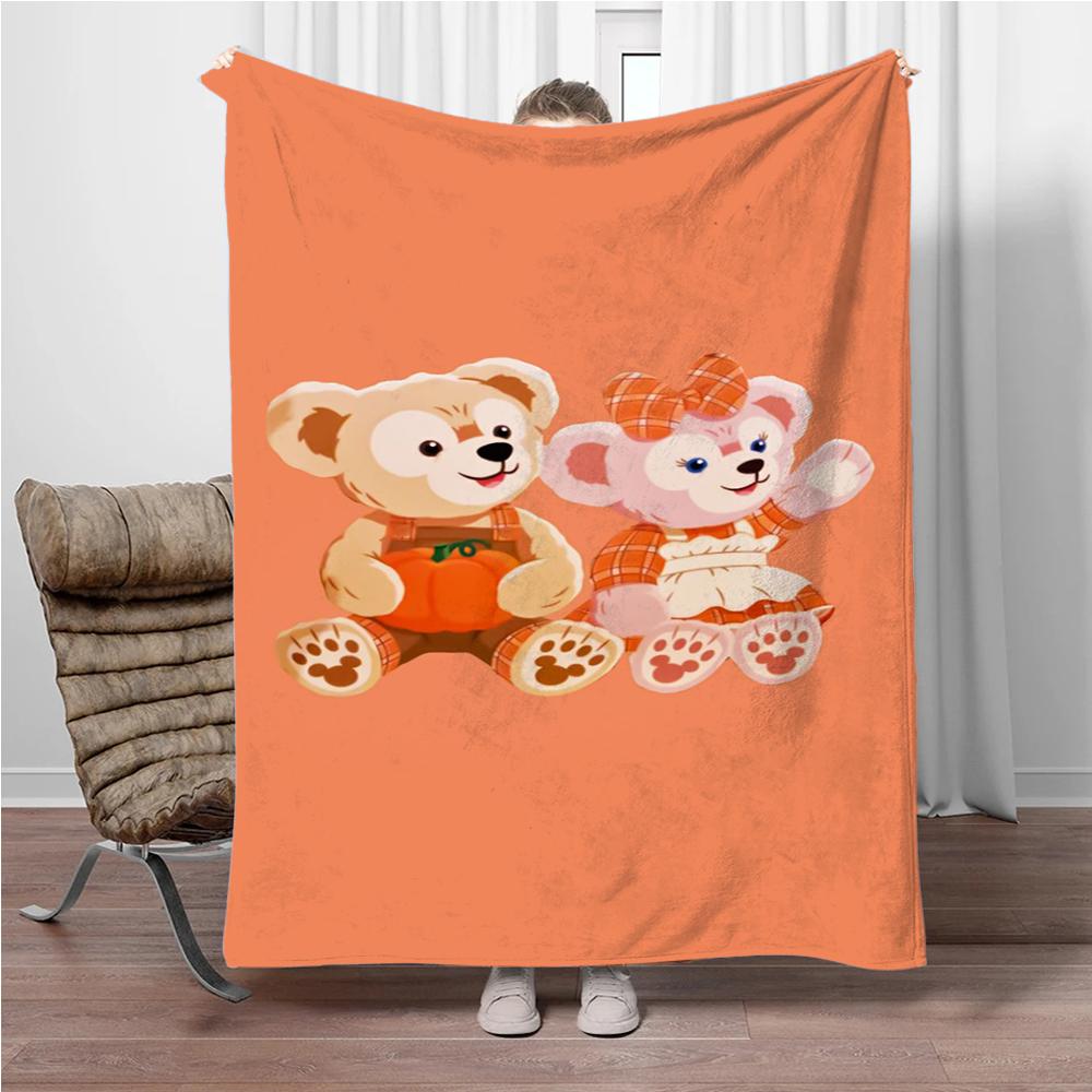 Disney Duffy Bear HD Flannel Thin Blanket.Four Season Blanket. Travel Picnic,for Sofa,Beds,Living Rooms,Fluffy Blanket Gifts