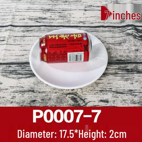 White Melamine Plastic Round Plate for Catering and Restaurant Dining